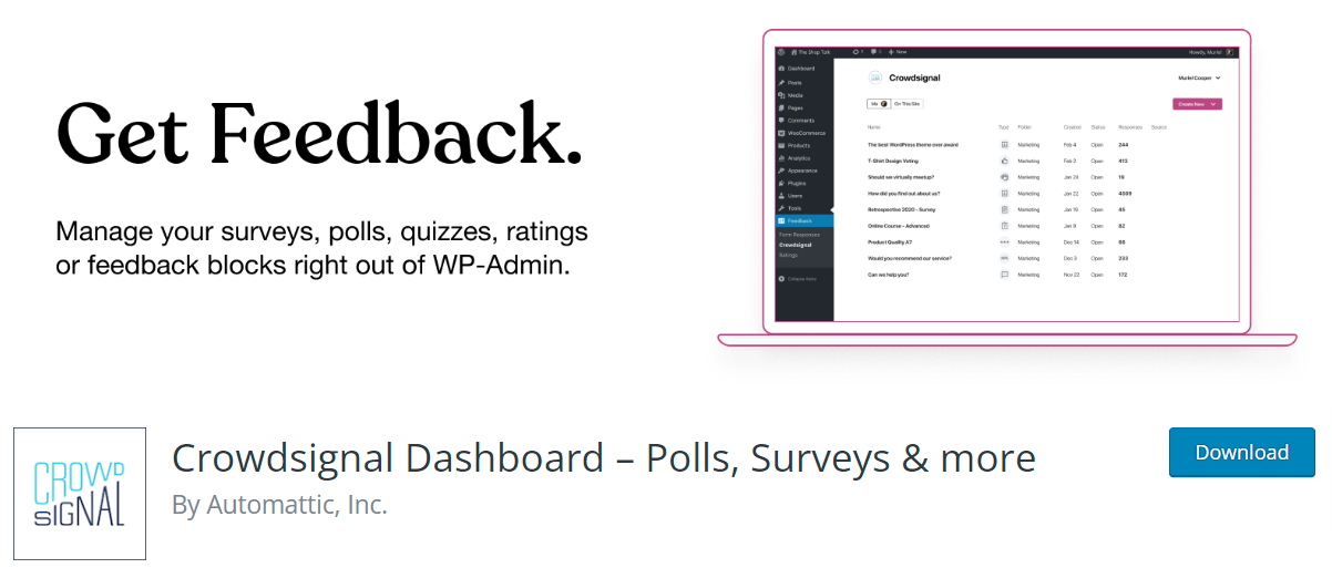 crowsignal dashboard